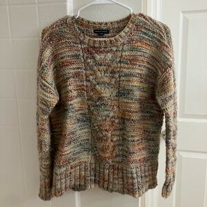 American Eagle Outfitters Multicolor Cable Knit Sweater Size Small Cozy Warm